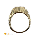 14K Yellow Gold Men's 0.90ctw Round Brilliant Diamond Band Ring Size 12.5