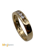 14K Yellow Gold Round Brilliant 1.10ctw Diamond Band Ring Size 7.75