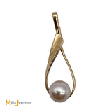 14K Yellow Gold Pearl Slide Pendant
