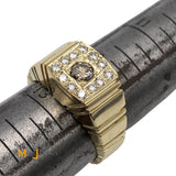14K Yellow Gold Men's 0.90ctw Round Brilliant Diamond Band Ring Size 12.5