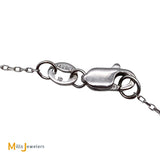 14K White Gold 0.90ctw Diamond V Necklace