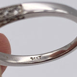14K White Gold 0.55ctw Princess Cut Diamond Halo Engagement Ring Size 6.5
