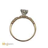 14K Yellow Gold 0.70ct Heart-Shaped Diamond Solitaire Ring Size 8