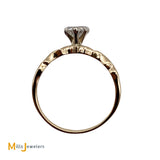 14K Yellow Gold 0.70ct Heart-Shaped Diamond Solitaire Ring Size 8