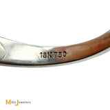 18K White Gold 0.37ctw Diamond 3 Row Band Ring Size 7.75