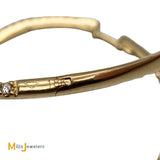 18K Yellow Gold 1.56ctw Diamond Hoop Earrings