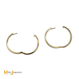 18K Yellow Gold 1.56ctw Diamond Hoop Earrings