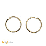 18K Yellow Gold 1.56ctw Diamond Hoop Earrings