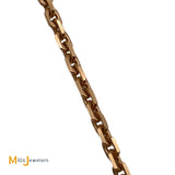18K Rose Gold Cable Chain Link Necklace 16 Inch