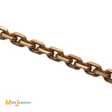 18K Rose Gold Cable Chain Link Necklace 16 Inch