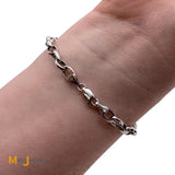 18K White Gold 0.30ctw Diamond Heart Charm Bracelet