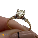 18K Yellow and White Gold 0.80ctw Diamond Engagement Wedding Ring Size 6