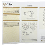 14K White Gold GIA Certified 2.01ct Heart-Shaped Solitaire Diamond Engagement Ring Size 6