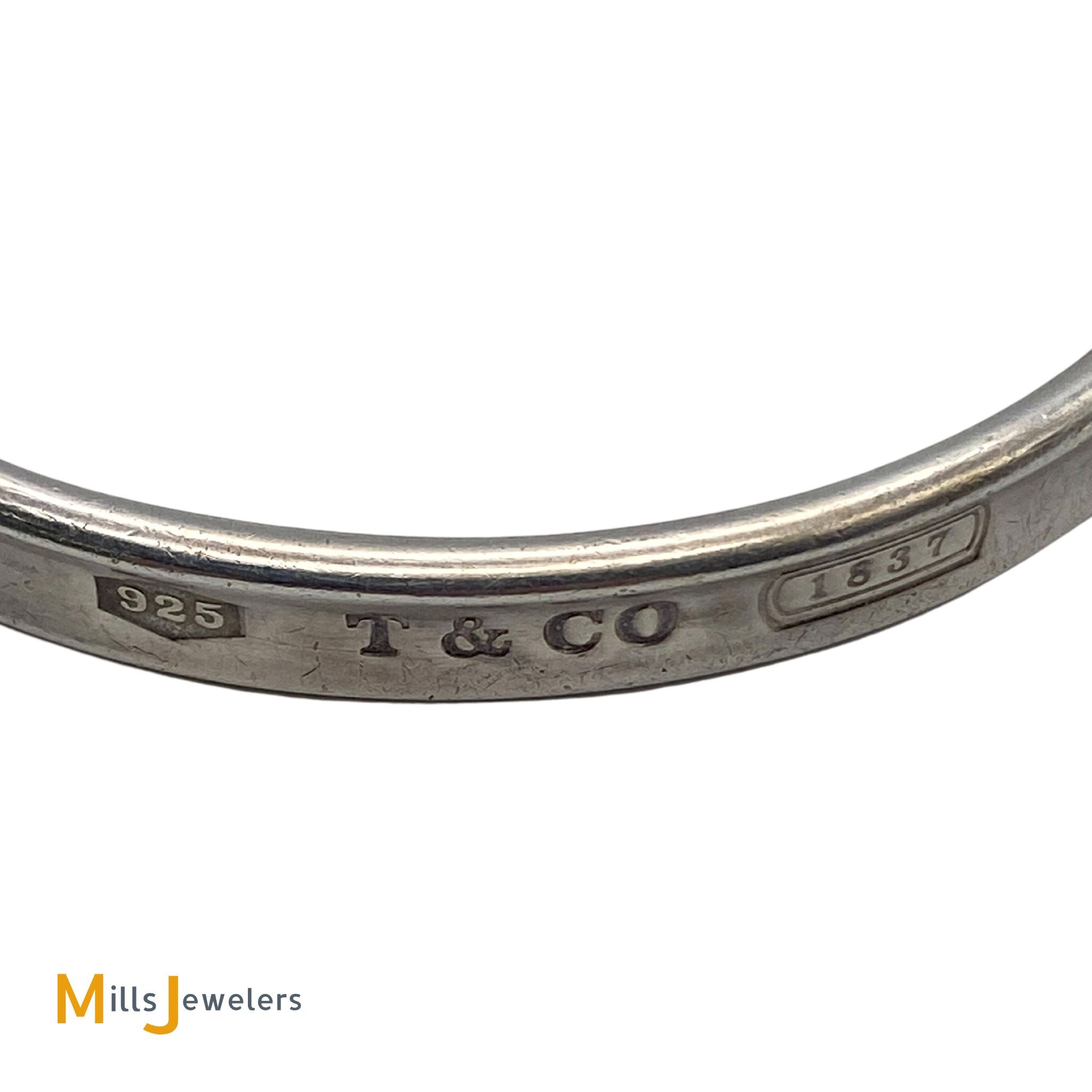 Tiffany & Co. 1837 Sterling Silver 925 Bangle Bracelet