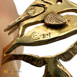 Signed CES 14k Yellow Gold Moorish Idol Fish Pendant