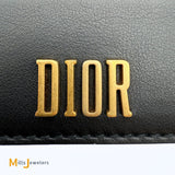 Christian Dior Calfskin Leather D-Fence Black Card Holder