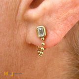 EFFY 14K Yellow Gold 0.49ctw Lab Grown Diamond Post Bead Dangle Earrings