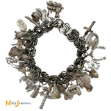 Sterling Silver 925 Large Southwestern Charm Bracelet