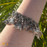 Sterling Silver 925 Large Southwestern Charm Bracelet