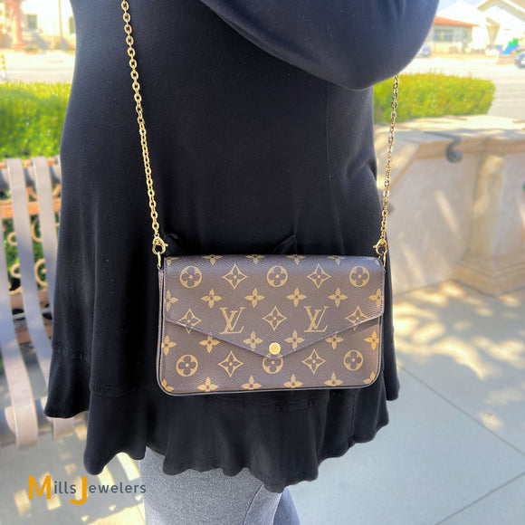 Louis Vuitton Felicie Pochette Monogram Fuchsia Crossbody Bag M61276 2020