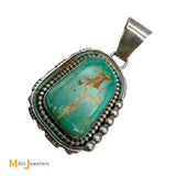 Signed Harold Bect Sterling Silver 925 Royston Turquoise Pendant