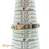 Sterling Silver 925 Figaro Chain Blank ID Bracelet Size 7"