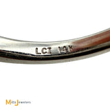 14k White Gold 0.94ct Ruby and 0.26ctw Diamond Halo Cocktail Ring Size 7.5