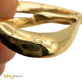 Signed CES 14k Yellow Gold Babylonia Shell Pendant