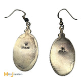 Melissa Yazzie Navajo Sterling Silver 925 Sodalite Dangle Earrings