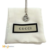 Gucci Interlocking GG Pendant Sterling Silver 925 Chain Necklace