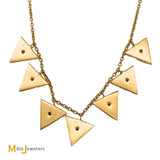 Signed Misahara 18K Yellow Gold .12ct Diamond Gilded Charm Necklace