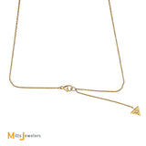 Signed Misahara 18K Yellow Gold .12ct Diamond Gilded Charm Necklace
