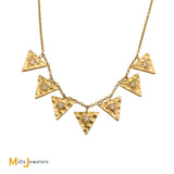 Signed Misahara 18K Yellow Gold .12ct Diamond Gilded Charm Necklace