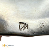 Vintage Signed TM Sterling Silver 925 Turquoise Cuff Bracelet