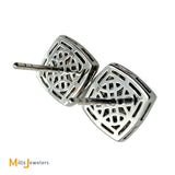 14K White Gold 0.75ctw Diamond Cluster Post Earrings