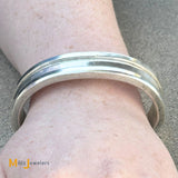 Andrew Saufkie Hopi Sterling Silver 925 Cuff Bracelet