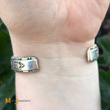 Sterling Silver 925 Roadrunner Animal Motif Cuff Bracelet