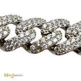 Sterling Silver 925 Cubic Zirconia Cuban Chain 22” Necklace