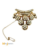 Antique 18K Yellow Gold Pearl Art Deco Brooch