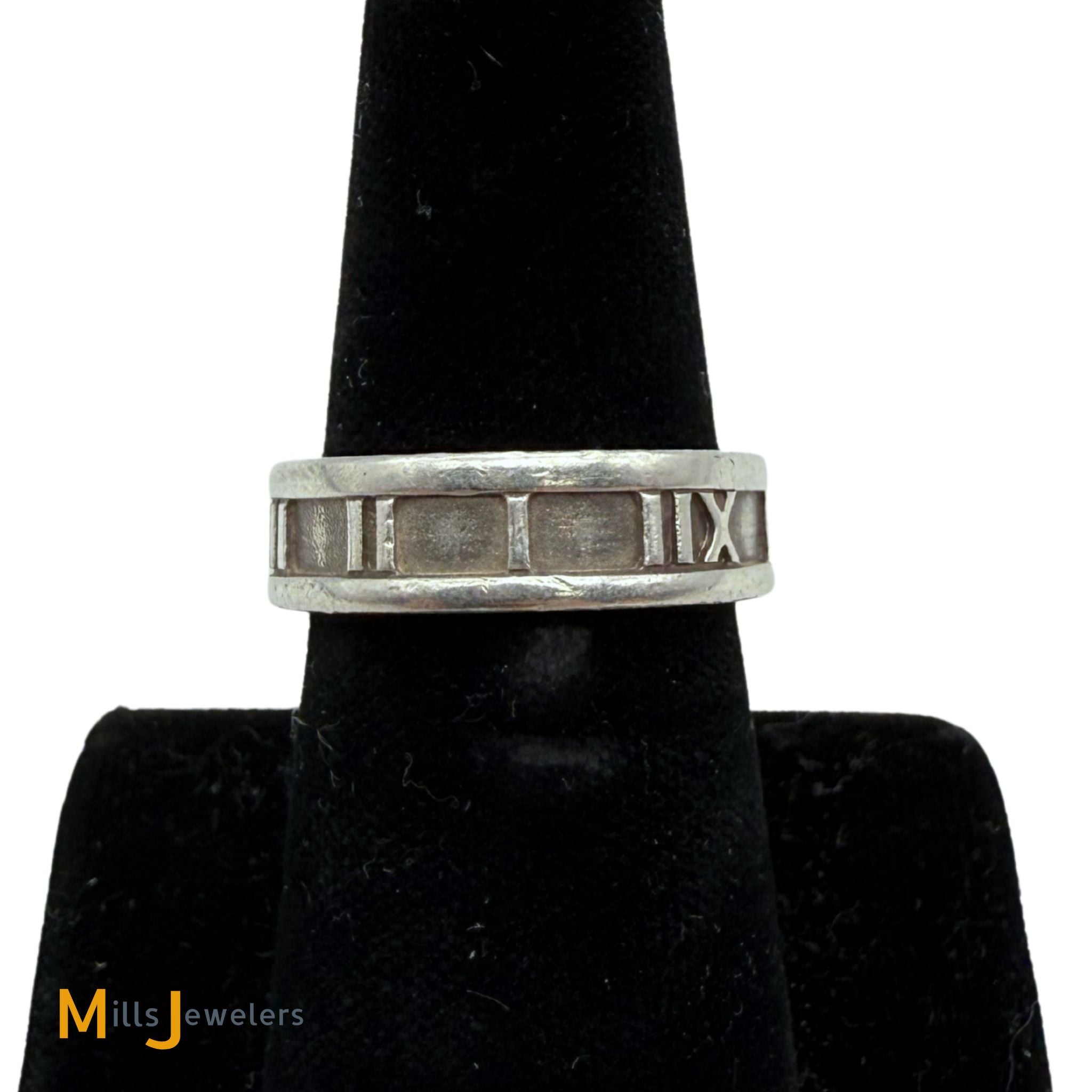 Vintage Tiffany & Co. Atlas Ring 925 Sterling Silver Size 7.75