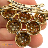 Antique 18K Yellow Gold Pearl Art Deco Brooch