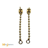 EFFY 14K Yellow Gold 0.49ctw Lab Grown Diamond Post Bead Dangle Earrings