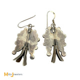 Sterling Silver 925 Turquoise Squash Blossom Earrings