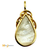 Vintage World Wide Imports 14K Yellow Gold 0.03ctw Diamond and Mabe Pearl Pendant