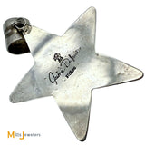June Delgarito Navajo Sterling Silver 925 Turquoise Star Pendant
