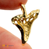 Vintage 14k Yellow Gold Shark Tooth Slide Pendant