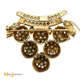 Antique 18K Yellow Gold Pearl Art Deco Brooch