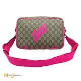 RARE Gucci X Currynew 2025 Playful Series GG Supreme Canvas Fuchsia Messenger Bag