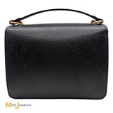 Gucci Black Calfskin Leather Dollar Small Interlocking G Crossbody Bag
