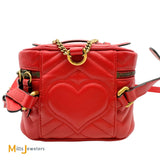 Gucci GG Marmont Mini Vanity Red Leather Backpack